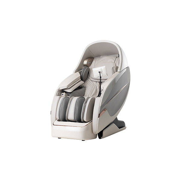 صندلی ماساژ TM‑131Plus سفید از نمای بغل با طراحی کپسولی
