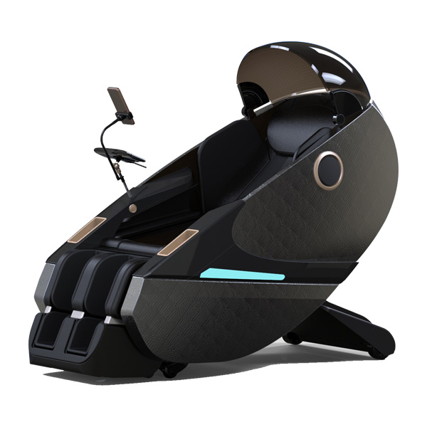 مبل ماساژور T10 Pro نمای جانبی با ریل بلند و نورپردازی LED